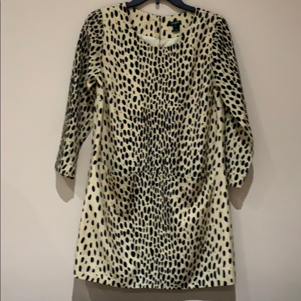 JCrew animal print sheath dress